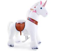 PonyCycle Cheval à bascule sur roues avec frein pour enfants de 4 à 7 ans sur licorne - Ux404