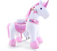 PonyCycle Cheval d'équitation licorne pour enfants de 3 à 4 ans Cheval d'équitation sur roues avec frein - Ux302