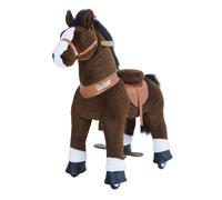 Ponycycle Cheval Marron Fonce Blanc A Monter Petit Modele