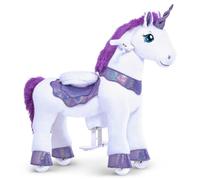 PonyCycle Essentiel Modèle E Licorne à Bascule Porteur Enfant avec Frein (Licorne Violette/Taille 3 pour 3-4 Ans) Poney Trotteur pour Garçon et Fille