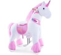 Ponycycle – Licorne à monter Grand Modèle Rose – Siège surélevé, frein – 4–7 ans