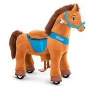 PonyCycle Modèle E Cheval à Bascule avec Frein Poney Jouet à Monter 3-4 ans Porteur Enfant Cheval à Roulette Extérieur Jouet-E337