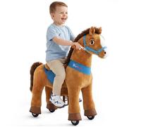 PonyCycle Modèle E Cheval à Bascule avec Frein Poney Jouet à Monter 3-4 ans Porteur Enfant Cheval à Roulette Extérieur Jouet-E337