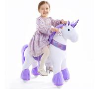 PonyCycle Officiel Classique Modèle U Montez sur la Licorne Licorne Violette Jouet en Peluche sur Roues (avec Frein et Son/Hauteur 90cm/ Taille 4 pour Les 4-7 Ans) Ux406
