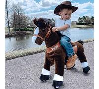 PonyCycle Officiel Classique U Série Balade à Cheval Jouet Animaux en Peluche Animaux promeneurs Cheval Brun foncé pour Les Enfants de 4 à 9 Ans Taille Moyenne U421