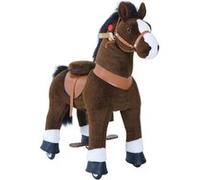 PonyCycle Poney à monter Brun chocolat avec sabot blanc Grand Modèle pour 4 à 9 ans Beige G