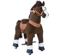 PonyCycle Poney à monter Brun chocolat avec sabot blanc Petit Modèle pour 3 à 5 ans Beige G