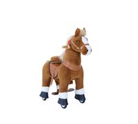 Ponycycle Poney À Monter Marron Avec Sabot Blanc Petit Modèle Pour 3 À 5 Ans
