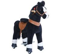 Ponycycle Poney À Monter Noir Avec Sabot Blanc Grand Modèle Pour 4 À 9 Ans
