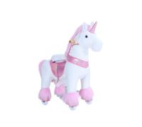 Ponycycle – Licorne à monter Grand Modèle Rose – Siège surélevé, frein – 4–7 ans