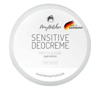 PonyHütchen Déodorant crème sensible sans soude Pretty & Pure - Crème déodorante sans soude - Sans soude - Végétalien - Sans aluminium et sans expérimentation animale - Unisexe - Sans parfum