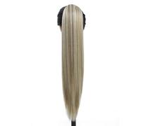 Ponytail Cheveux Extension de queue de cheval en cheveux synthétiques raides et naturels, postiche à enrouler, queue de cheval bouclée for femme ponytail extension(Piano Blonde)
