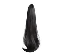 Ponytail Cheveux Extension queue de cheval noire à clipser de 50 cm for femmes, cheveux longs et raides, synthétiques, for filles ponytail extension(Natural Black)