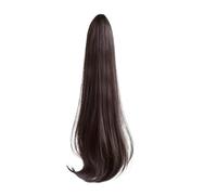 Ponytail Cheveux Extension queue de cheval noire à clipser de 50 cm for femmes, cheveux longs et raides, synthétiques, for filles ponytail extension(Black Brown)