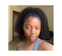 Ponytail Cheveux Queue de cheval tressée 12-26 pouces Afro Kinky Curly Cordon de serrage Queue de cheval Cheveux humains Brésiliens avec Afro Clip In Extensions Queue de cheval Remy ponytail extension