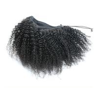 Ponytail Extension 100g Afro Kinky Curly Cordon Queue de Cheval 12 14 16 Pouces Cheveux Humains Remy Cheveux Mongols Queue de Cheval Clip Dans Les Extensions de Cheveux(14 inch)