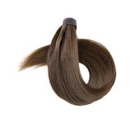 Ponytail Extension 14"-22" Extensions De Cheveux Queue Cheval Droites Longues Autour La Brésiliennes Remy Brunes, Extension À Clipser Vrais Humains(Medium Brown,16 inches)