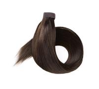 Ponytail Extension 14"-22" Extensions De Cheveux Queue Cheval Droites Longues Autour La Brésiliennes Remy Brunes, Extension À Clipser Vrais Humains(Darkest Brown,18 inches)
