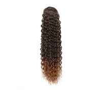 Ponytail Extension 24 Inch Curly Ponytail Extensions,Synthetic Deep Wave Drawstring for Black Women,Human with Clip In Thick Ponytail Hair Hairpiece(1BT30)