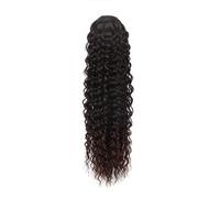 Ponytail Extension 24 Inch Curly Ponytail Extensions,Synthetic Deep Wave Drawstring for Black Women,Human with Clip In Thick Ponytail Hair Hairpiece(1BT33)