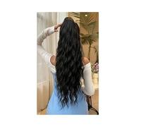 Ponytail Extension 26 Inch Ponytail Extensions, Long Wavy Drawstring Pony tail for Women Synthetic Ponytail Hairpiece for Daily Use(1B)