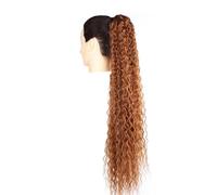 Ponytail Extension 30inch Long Curly Ponytail Extension,Synthetic Water Wave Drawstring Thick Pony Tail for Women with 2 Clips(T2-30)