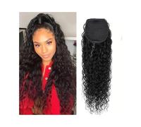 Ponytail Extension 8-26'' Long Body Wave Human Hair Ponytail Extensions Afro Kinky Straight Curly Wrap Drawstring Natural Color Hairpiece with Clip in Binding Pony Tail(20inches)