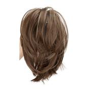 Ponytail Extension, 8" Mini Claw Clip in Ponytail Hair Extensions Natural Straight Wavy Messy Bun Hair Pieces for Women with Short Thin Hair Pour un usage quotidien(18TH10)