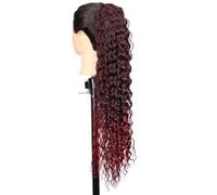 Ponytail Extension Curly Drawstring Ponytail Extension for Black Women Synthetic Clip in Long Wavy 22 Inch Fake Pony tail Hairpieces for Daily Use(1Bbug)