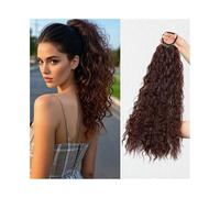 Ponytail Extension Curly Ponytail Extension with Hair Tie Hair Natural Wig Elastic Band Wave Fake Ponytail Wigs Accessories for Women Daily 18 Inch(2M33)