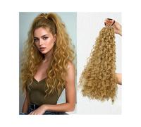 Ponytail Extension Curly Ponytail Extension with Hair Tie Hair Natural Wig Elastic Band Wave Fake Ponytail Wigs Accessories for Women Daily 18 Inch(27)