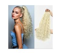Ponytail Extension Curly Ponytail Extension with Hair Tie Hair Natural Wig Elastic Band Wave Fake Ponytail Wigs Accessories for Women Daily 18 Inch(613)