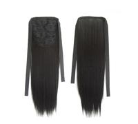 Ponytail Extension Extension de cheveux en queue de cheval lisse, queue de cheval mate réaliste sans couture for femme, usage quotidien(Black Brown,45CM)