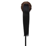 Ponytail Extension Extension de queue de cheval à pince à cheveux humains, extensions de queues de cheval longues et droites for femmes(#1,18 inch 115g)