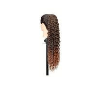 Ponytail Extension Extension de queue de cheval bou avec cordon de serrage for femme, 55 cm, synthétique, naturelle, noire, for une utilisation quotidienne en soirée.(1BT30)