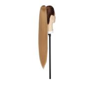 Ponytail Extension Extension De Queue De Cheval Lisse Yaki De 56 Cm (22 Pouces) For Femmes, Queue De Cheval Synthétique À Clipser, Cheveux Crépus Épais For Un Usage Quotidien(Coffee Brown)