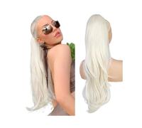 Ponytail Extension Extension Queue Cheval 26 Pouces Long, Extensions Ondulées Cordon Serrage, Postiches Synthétiques Femmes, Quotidienne Multicouches Clips Dans Les Cheveux(Blonde)
