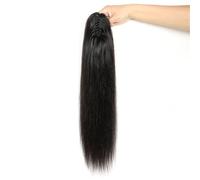Ponytail Extension Extension queue de cheval à pince, 100% cheveux humains Remy naturels, queues de cheval longues et lisses for femmes(14inch)