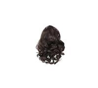 Ponytail Extension Extension queue de cheval courte - 25 cm, cheveux bouclés, ondulés, avec cordon de serrage, for femmes(Dark Brown)