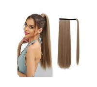 Ponytail Extension Extension queue de cheval en cheveux humains Remy, postiche queue de cheval longue et lisse(Light brown,24inch)