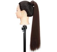 Ponytail Extension Extension queue de cheval synthétique de 55 cm de long, tresse lisse Yaki, à faire soi-même, for femmes et filles, idéale for les fêtes, le cosplay ou le quotidien.(2M33)