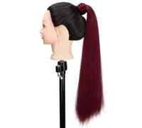 Ponytail Extension Extension queue de cheval synthétique de 55 cm de long, tresse lisse Yaki, à faire soi-même, for femmes et filles, idéale for les fêtes, le cosplay ou le quotidien.(Bug)