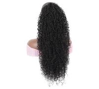Ponytail Extension Extension queue de cheval synthétique longue et bou de 50 cm for femme noire, cordon de serrage, idéale for un usage quotidien (noir)