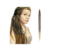 Ponytail Extension Extensions de cheveux synthétiques au Crochet, 36 pouces, 5 brins, Dreadlocks faits à la main, for accessoire capillaire(Natural Black Mixed Dark Blonde)