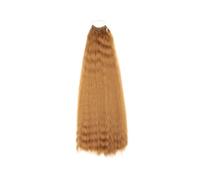 Ponytail Extension Extensions de cheveux synthétiques lisses Yaki de 22 pouces for femmes noires (6 pièces)(Honey Blonde)