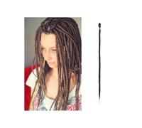 Ponytail Extension Extensions De Dreadlocks Faites Main 20 Pouces, 5 Brins, Dreads Synthétiques, Tresses Au Crochet, 1.0cm, Fausse Torsion Tressage Cheveux Reggae Braid(Dark brown)