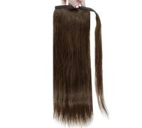 Ponytail Extension Extensions de queue de cheval en cheveux humains, lisses et naturels, à clipser, for un usage quotidien.(4,20 inch)