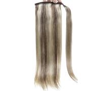 Ponytail Extension Extensions de queue de cheval en cheveux humains, lisses et naturels, à clipser, for un usage quotidien.(8p60,14 inch)