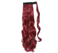 Ponytail Extension Heat Resistant Wavy Synthetic Wrap Around Pony tail Hairpiece for Women Pour un usage quotidien(118M130M,24inches)