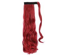 Ponytail Extension Heat Resistant Wavy Synthetic Wrap Around Pony tail Hairpiece for Women Pour un usage quotidien(M130,18inches)